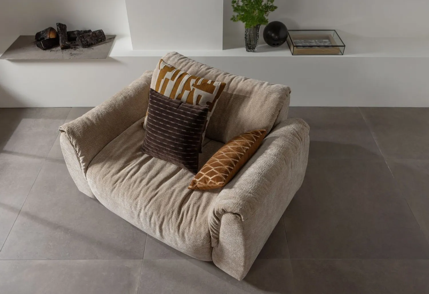Loveseats-WOOOD Baggy Loveseat Sand