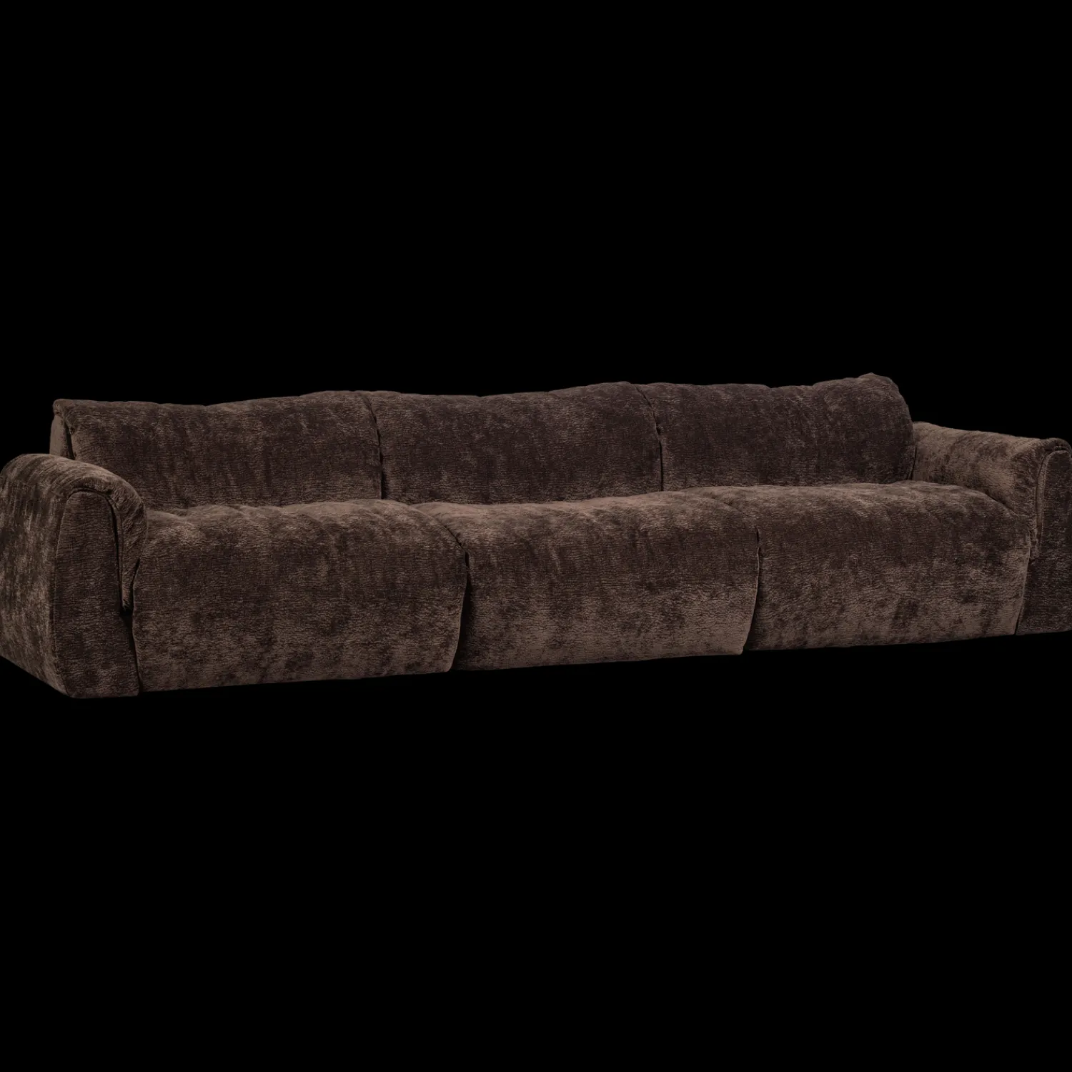 Zitbanken-WOOOD Baggy 3-Zitsbank Dark Brown