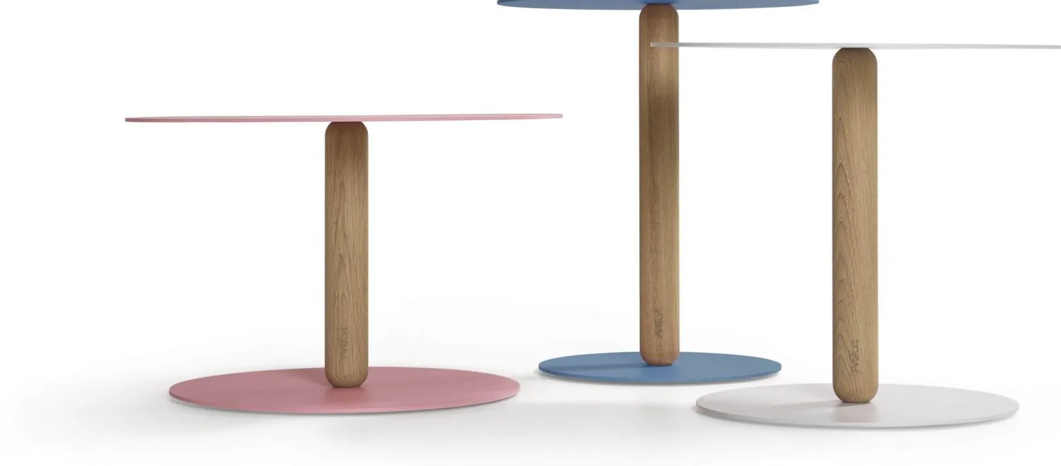 Houten Bijzettafels-Artifort Balans Bijzettafel grijs