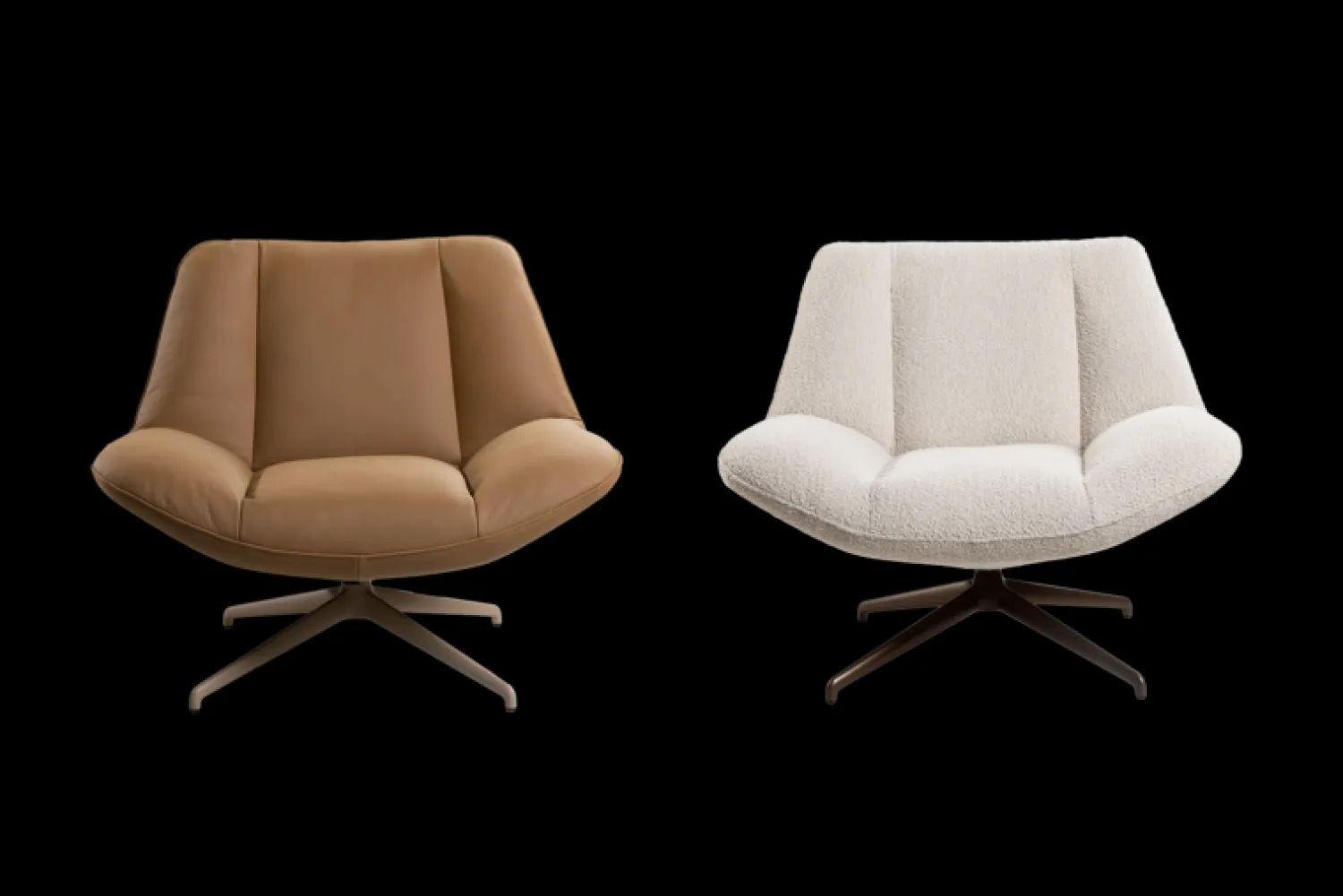 Leren Fauteuils|Draaifauteuils-Eijerkamp Collectie Balder Fauteuil Canella