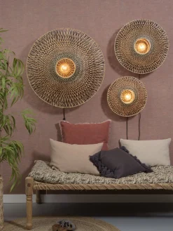 Industriële Wandlampen|Wandlampen-Good&Mojo Bali Wandlamp Natural/Black