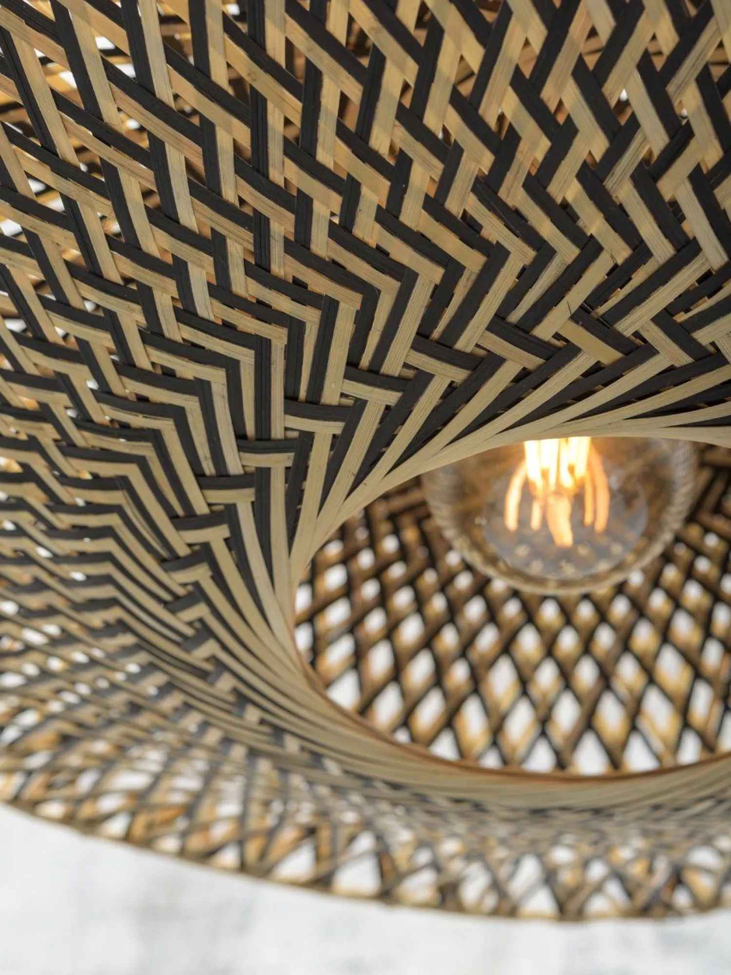 Industriële Wandlampen|Wandlampen-Good&Mojo Bali Wandlamp Natural/Black