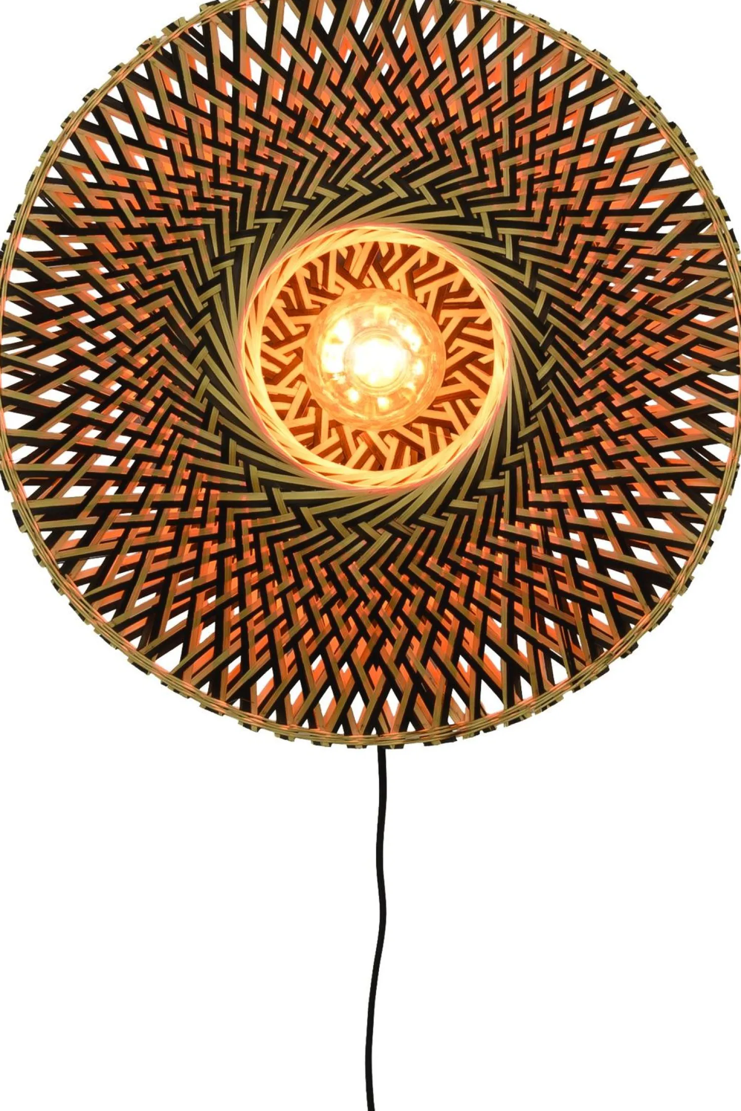 Industriële Wandlampen|Wandlampen-Good&Mojo Bali Wandlamp Natural/Black
