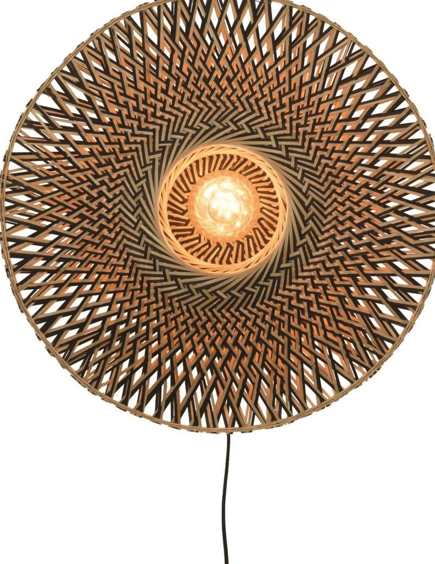 Industriële Wandlampen|Wandlampen-Good&Mojo Bali Wandlamp Natural/Black