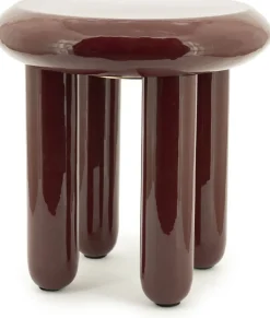 Ronde Bijzettafels-By Boo Balloon Bijzettafel Burgundy