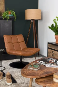 Draaifauteuils-Dutchbone Bar Fauteuil Vintage Brown