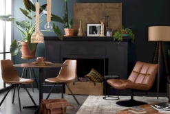 Draaifauteuils-Dutchbone Bar Fauteuil Vintage Brown
