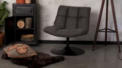 Draaifauteuils-Dutchbone Bar Fauteuil Dark Grey
