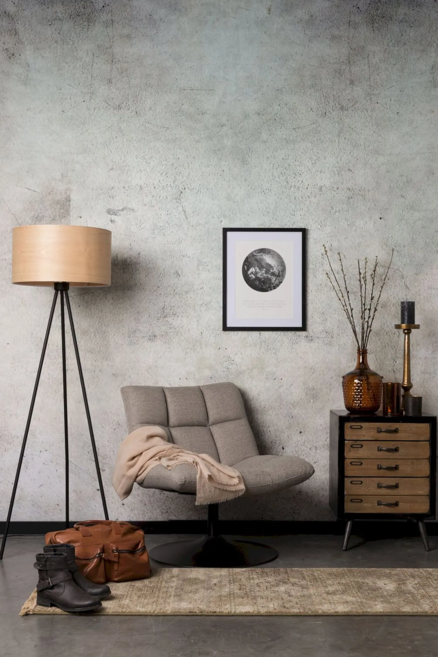 Draaifauteuils-Dutchbone Bar Fauteuil Light Grey