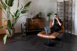 Hockers|Poefs-Dutchbone Bar Hocker Vintage Brown