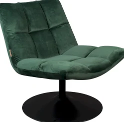 Draaifauteuils-Dutchbone Bar velvet Fauteuil Green