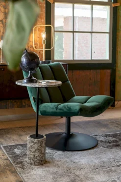 Draaifauteuils-Dutchbone Bar velvet Fauteuil Green