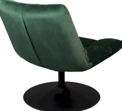 Draaifauteuils-Dutchbone Bar velvet Fauteuil Green