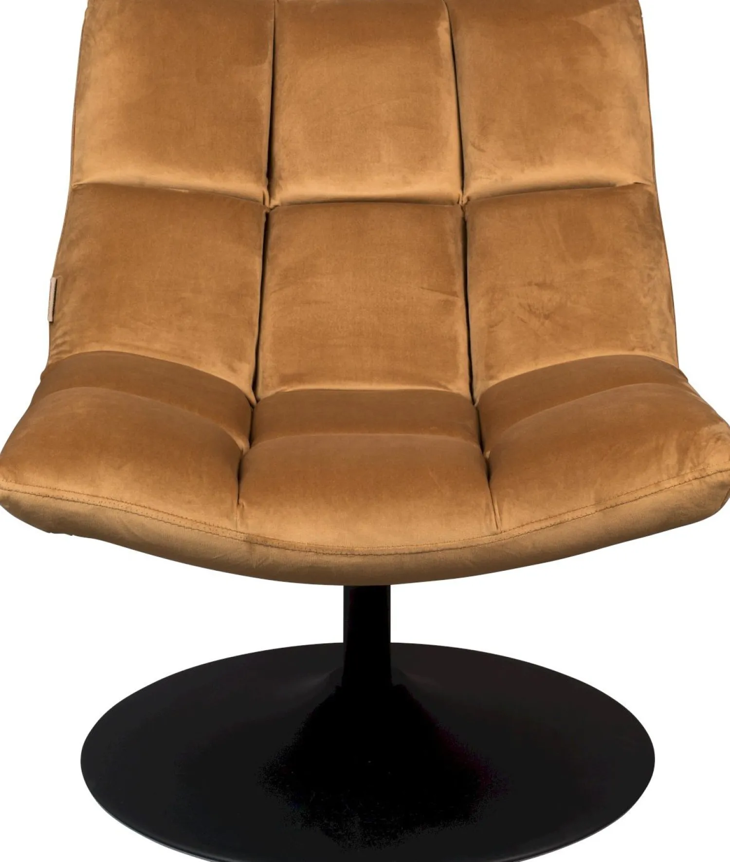 Draaifauteuils-Dutchbone Bar velvet Fauteuil Golden brown
