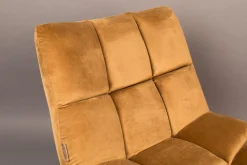 Draaifauteuils-Dutchbone Bar velvet Fauteuil Golden brown