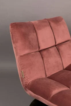 Draaifauteuils-Dutchbone Bar velvet Fauteuil Old Pink