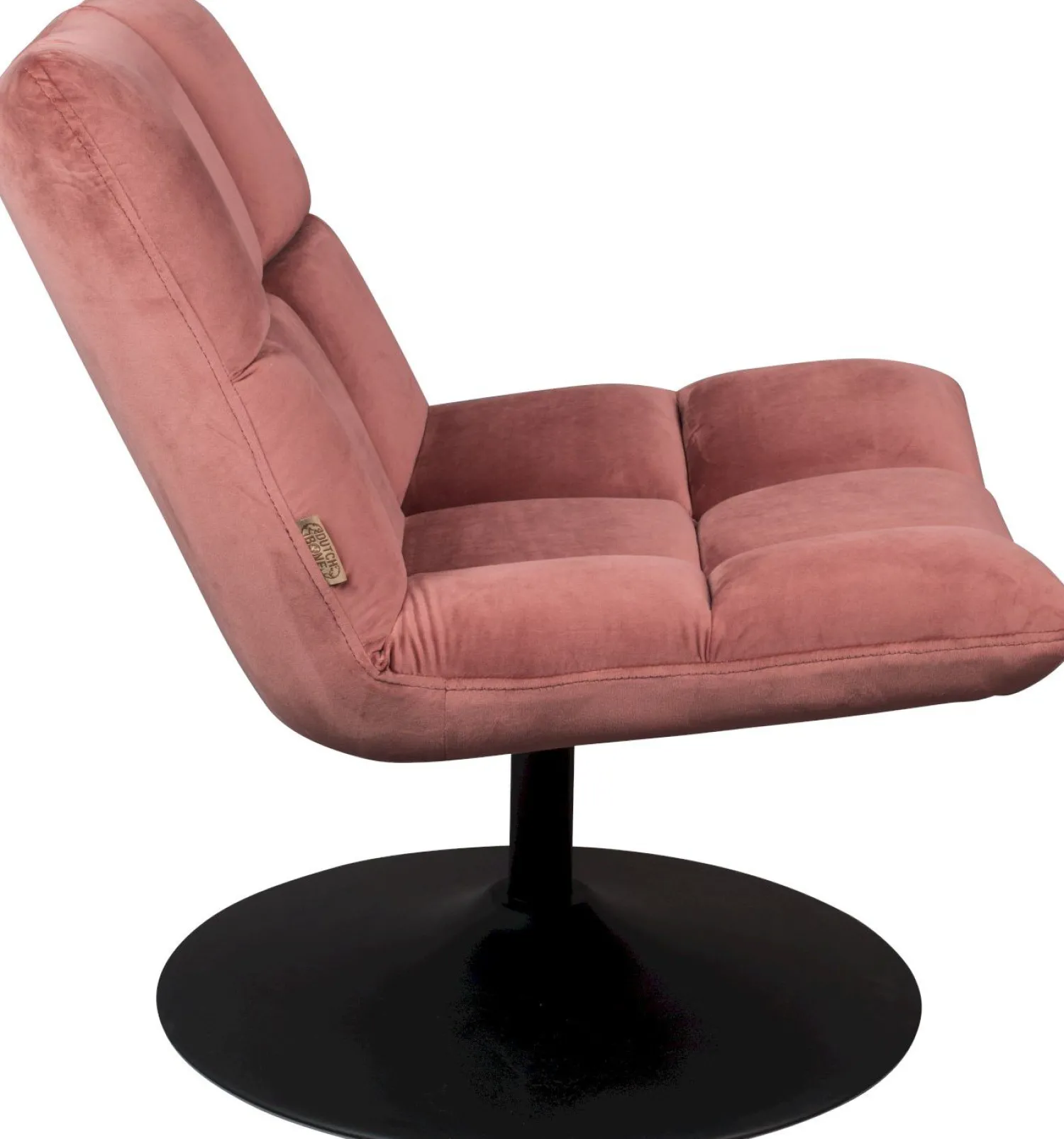 Draaifauteuils-Dutchbone Bar velvet Fauteuil Old Pink