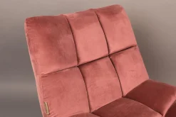 Draaifauteuils-Dutchbone Bar velvet Fauteuil Old Pink