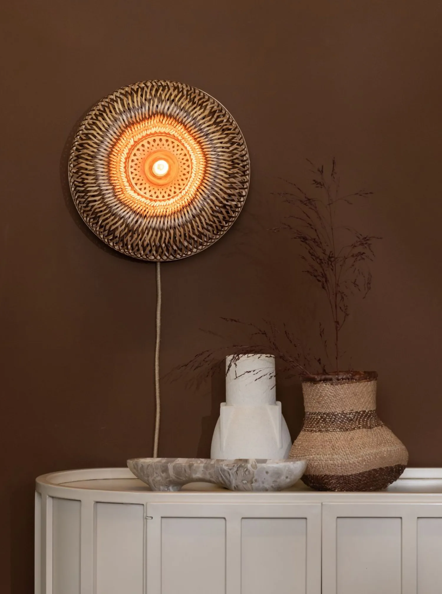 Wandlampen|Wandlampen-Good&Mojo Barbados Wandlamp Natural, Brown