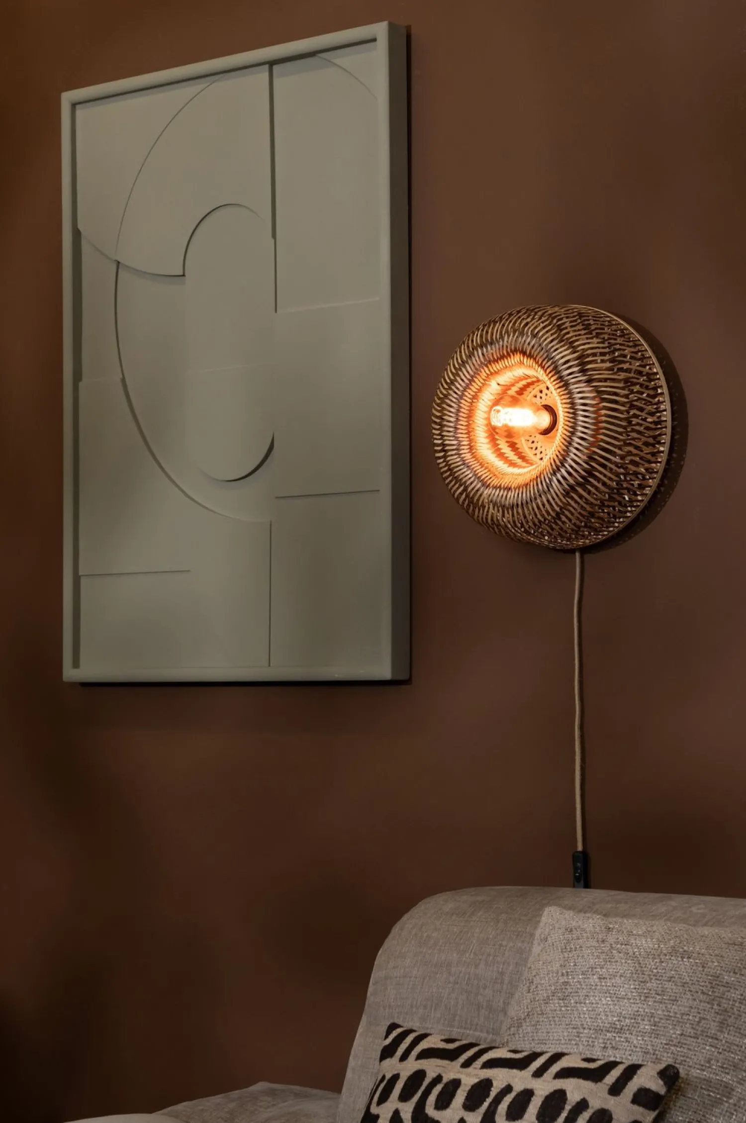 Wandlampen|Wandlampen-Good&Mojo Barbados Wandlamp Natural, Brown