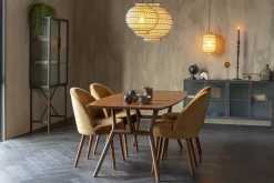 Kuipstoelen|Eetkamerstoelen Zonder Armleuning-Dutchbone Barbara Eetkamerstoel Camel