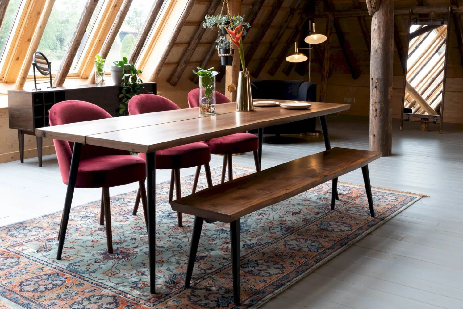 Kuipstoelen|Eetkamerstoelen Zonder Armleuning-Dutchbone Barbara Eetkamerstoel Red