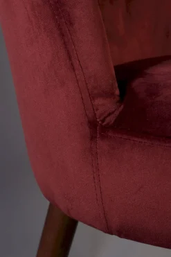Kuipstoelen|Eetkamerstoelen Zonder Armleuning-Dutchbone Barbara Eetkamerstoel Red