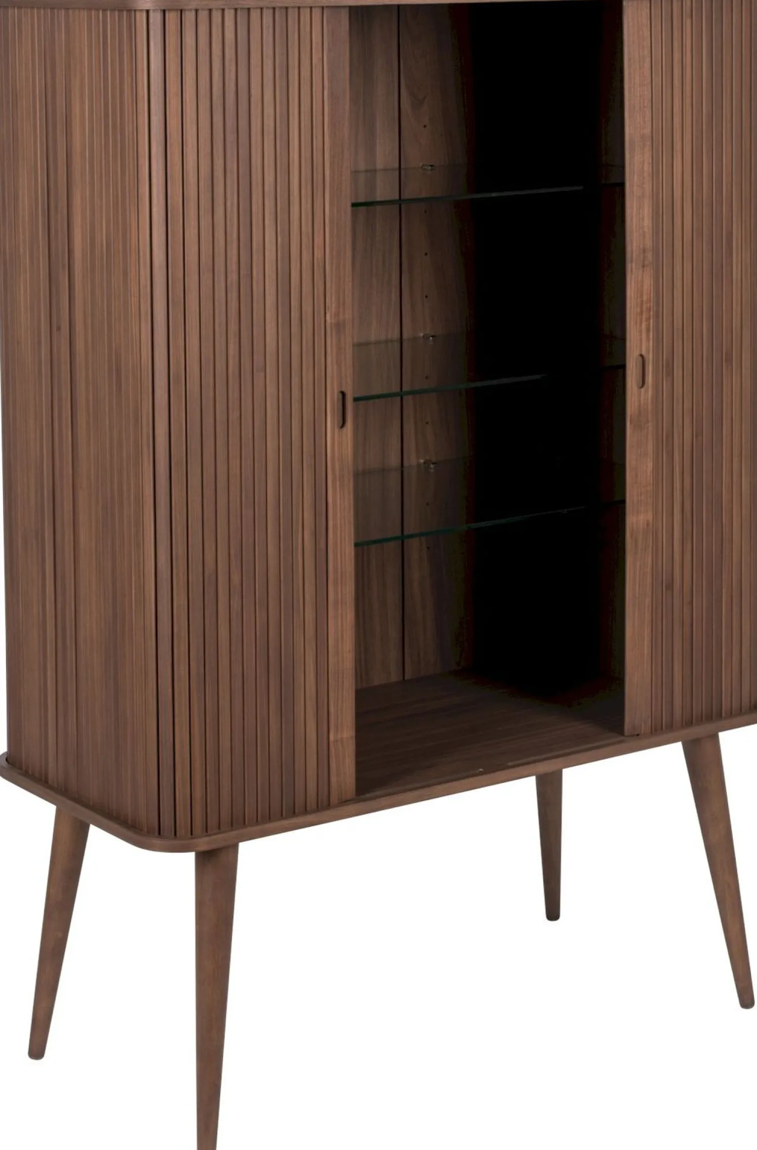 Opbergkasten|Opbergkasten-Zuiver Barbier Wandkast Walnut