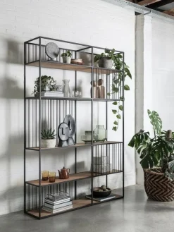 Boekenkasten-DTP Home Barra Boekenkast Bruin, Zwart