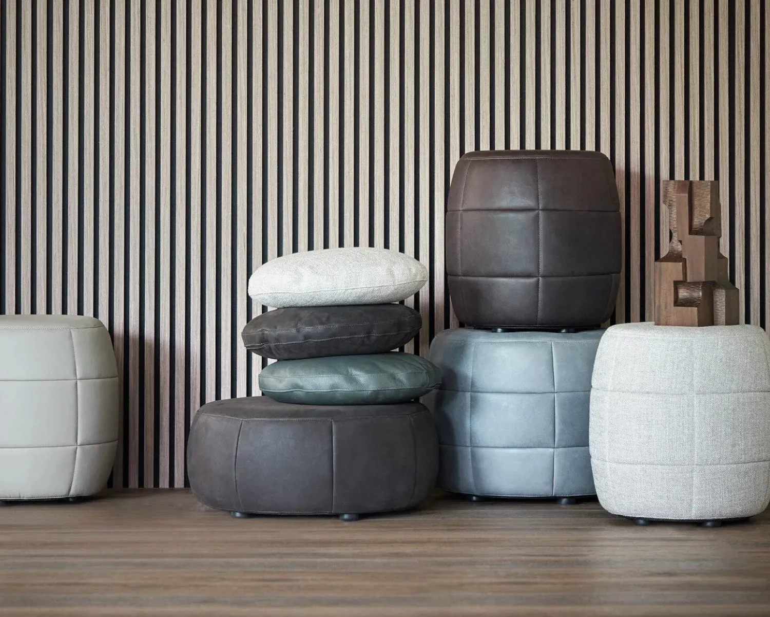 Poefjes & Krukjes-Design on Stock Barrell Poef Beige