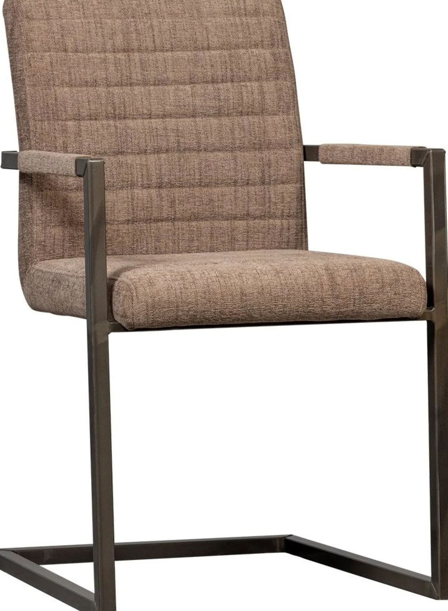 Eetkamerstoelen Met Armleuning-WOOOD Bas Armstoel Brown Melange