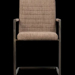 Eetkamerstoelen Met Armleuning-WOOOD Bas Armstoel Brown Melange