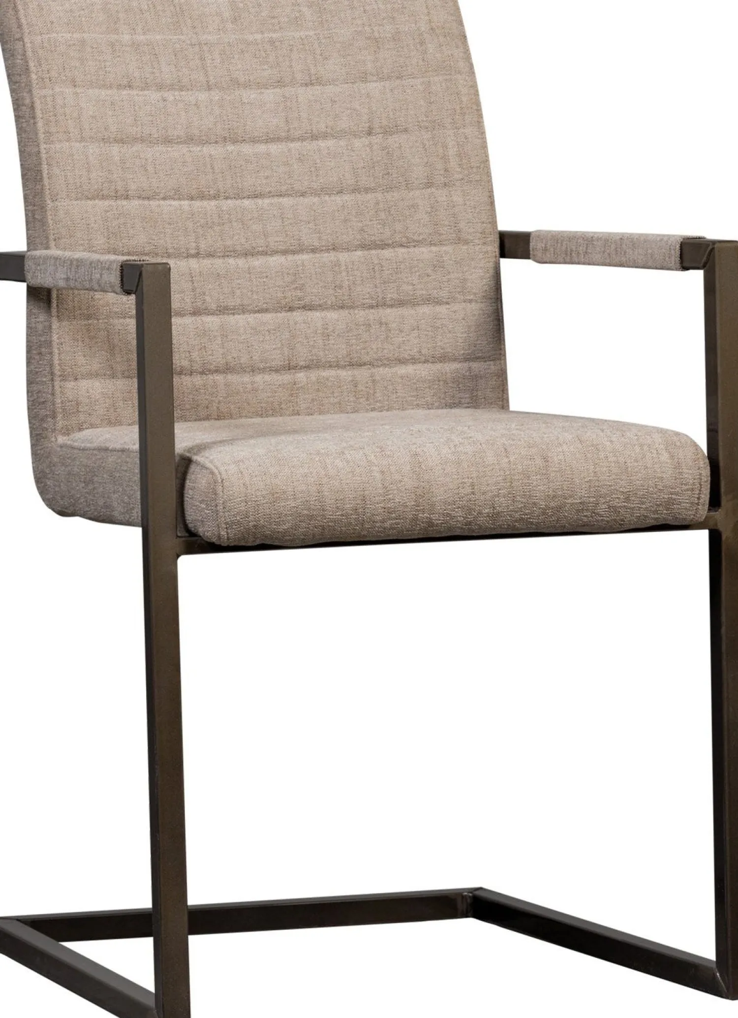 Eetkamerstoelen Met Armleuning-WOOOD Bas Armstoel Zand Melange