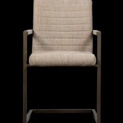Eetkamerstoelen Met Armleuning-WOOOD Bas Armstoel Zand Melange