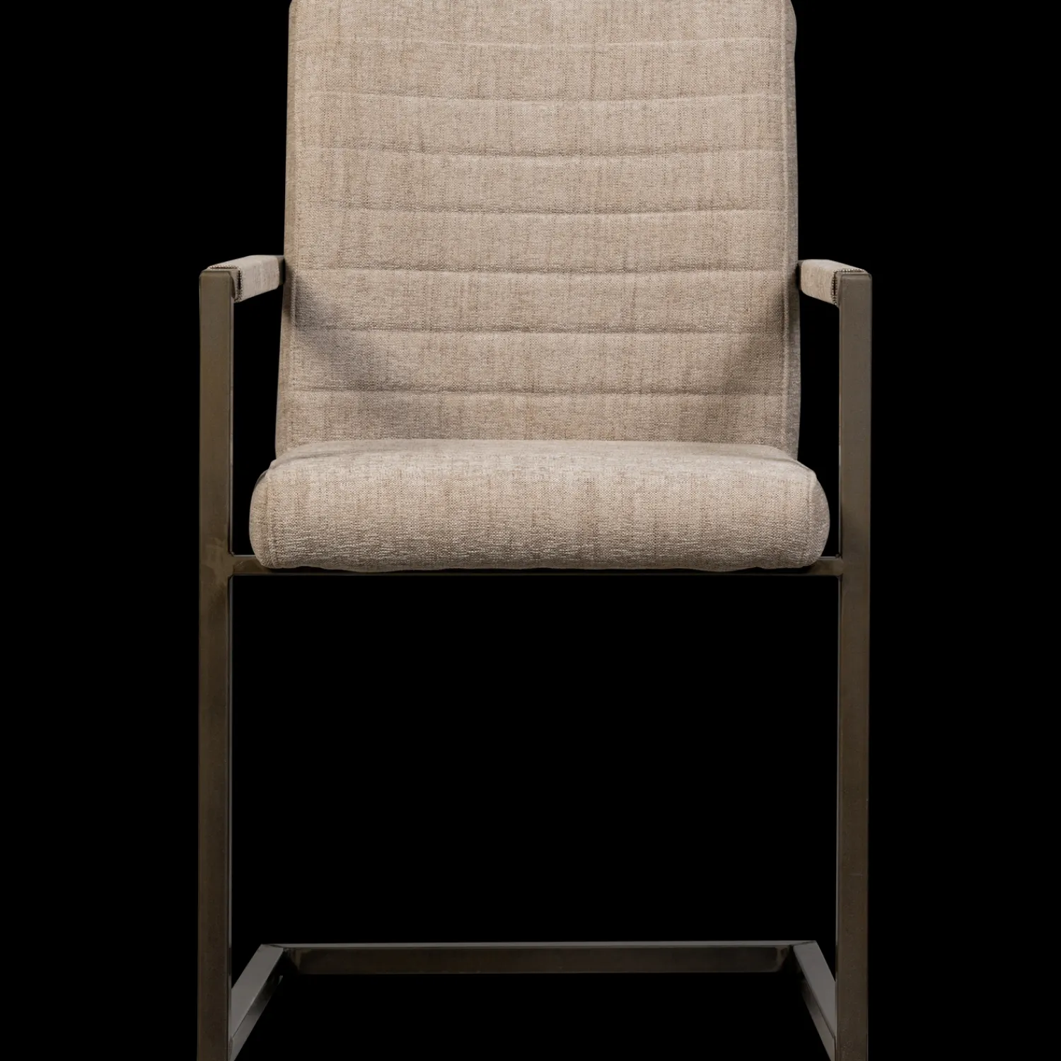 Eetkamerstoelen Met Armleuning-WOOOD Bas Armstoel Zand Melange