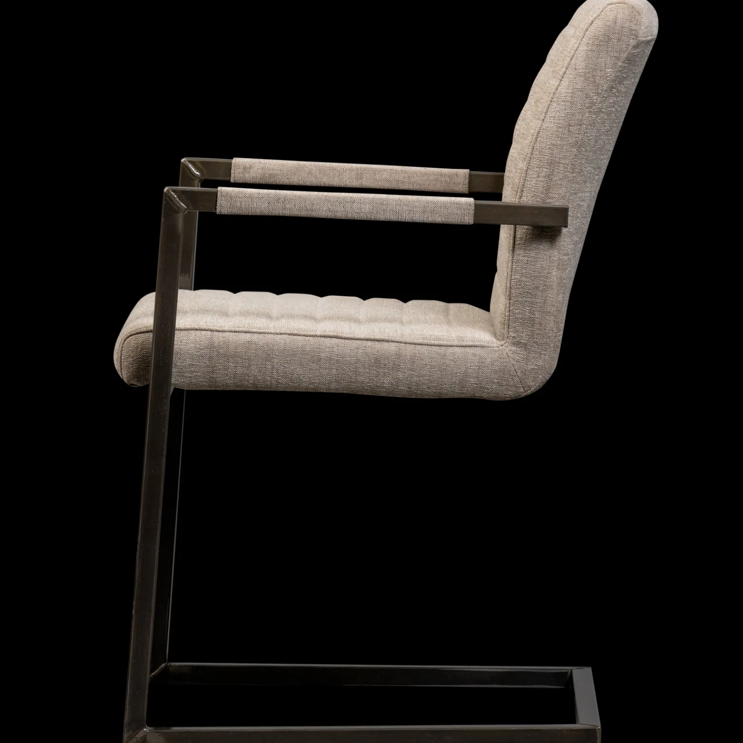 Eetkamerstoelen Met Armleuning-WOOOD Bas Armstoel Zand Melange