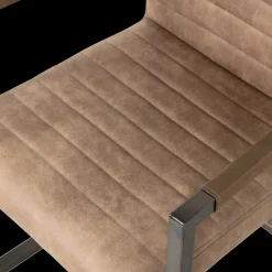 Eetkamerstoelen Met Armleuning-WOOOD Bas Eetkamerstoel Taupe
