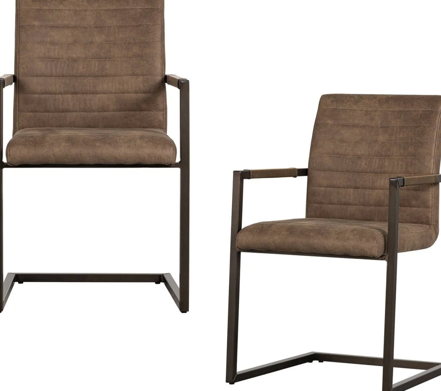 Eetkamerstoelen Met Armleuning-WOOOD Bas Eetkamerstoel Taupe