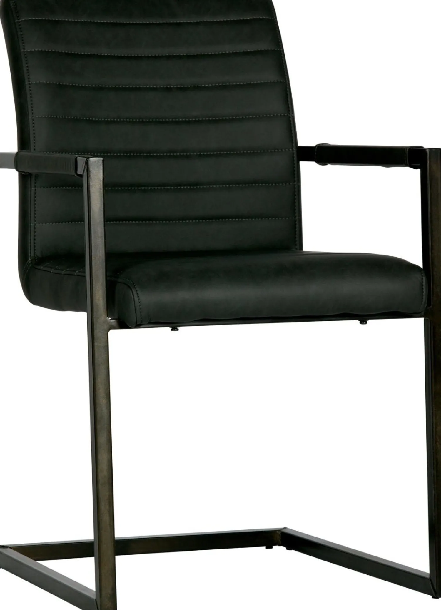Eetkamerstoelen Met Armleuning-WOOOD Bas Eetkamerstoel antraciet