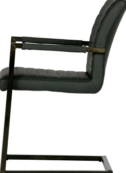 Eetkamerstoelen Met Armleuning-WOOOD Bas Eetkamerstoel antraciet