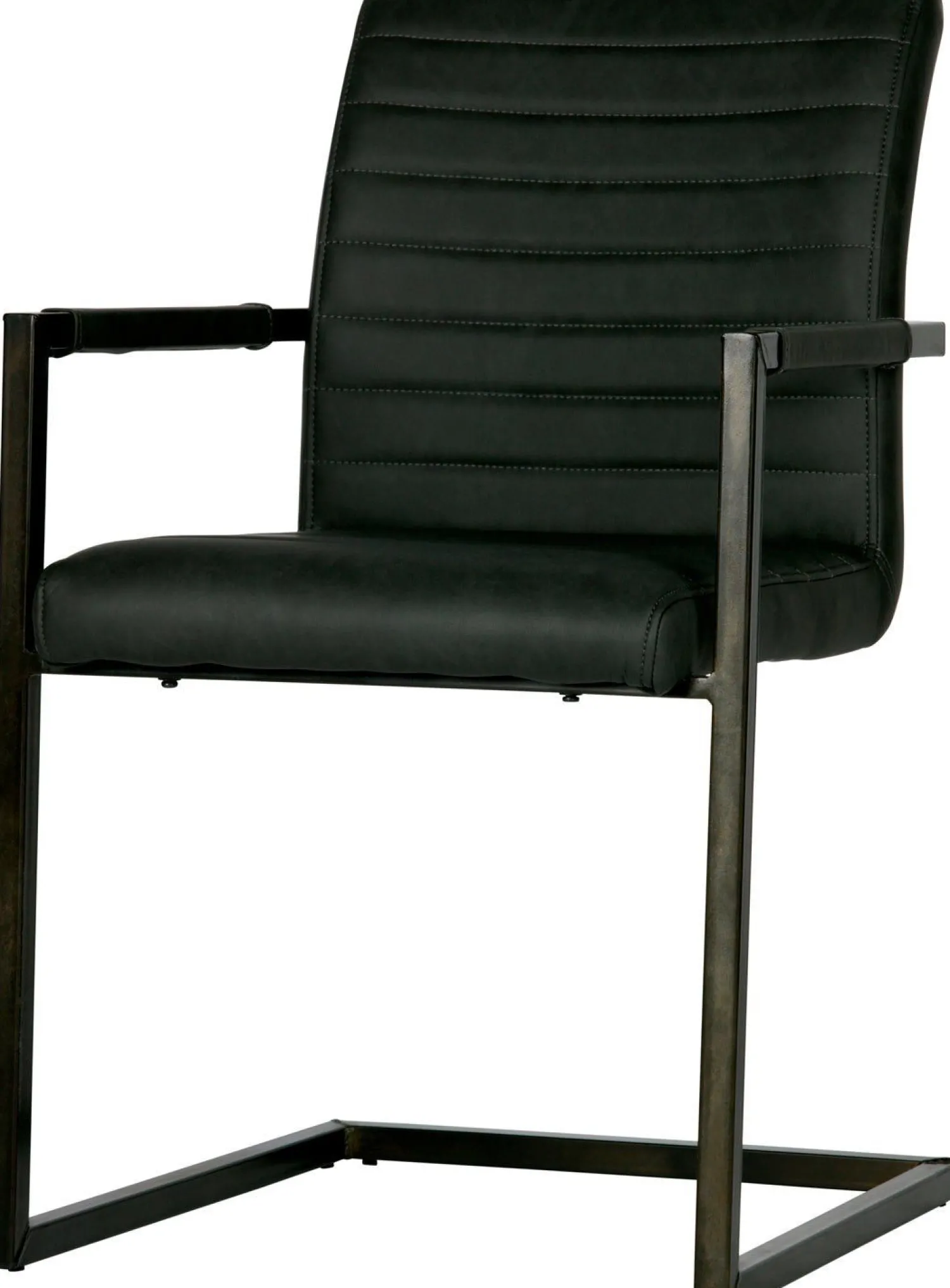 Eetkamerstoelen Met Armleuning-WOOOD Bas Eetkamerstoel antraciet