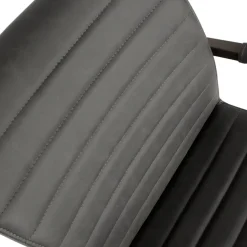 Eetkamerstoelen Met Armleuning-WOOOD Bas Eetkamerstoel antraciet