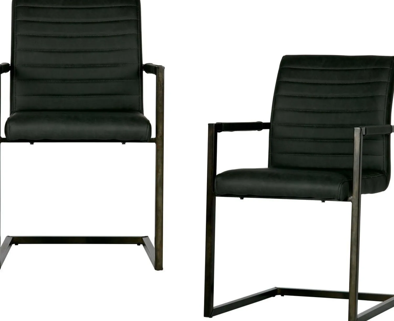 Eetkamerstoelen Met Armleuning-WOOOD Bas Eetkamerstoel antraciet