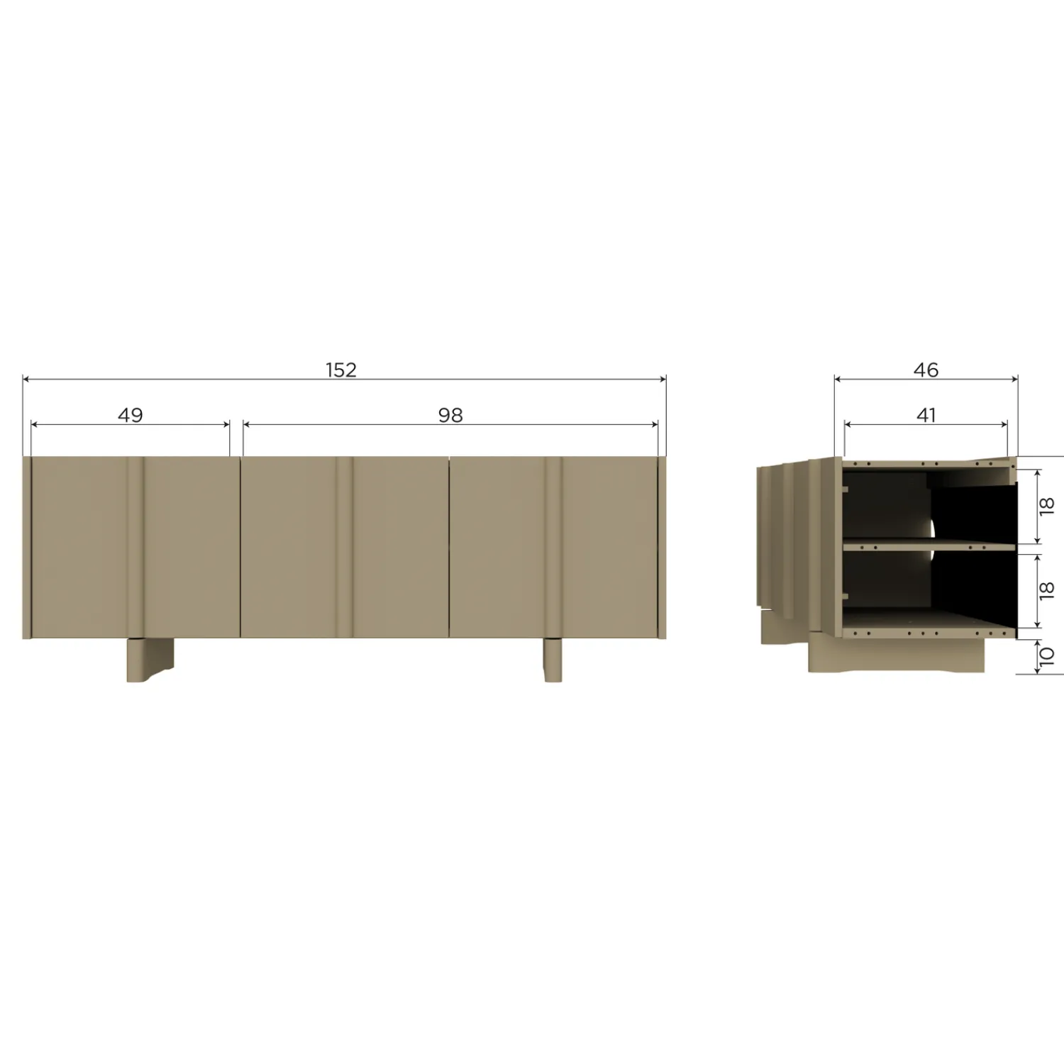 Tv-Meubels-WOOOD Basu Tv-meubel Moss