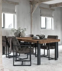 Houten Eettafels|Rechthoekige Eettafels-DTP Home Beam Eettafel Bruin