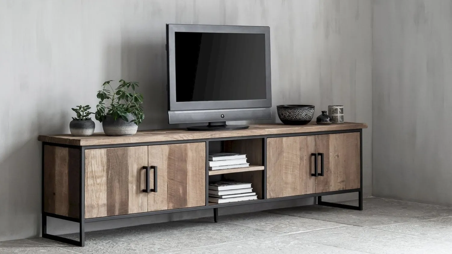 Tv-Meubels-DTP Home Beam Large Tv-meubel Bruin