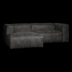 Hoekbanken-WOOOD Bean Chaise Longue Hoekbank Zwart
