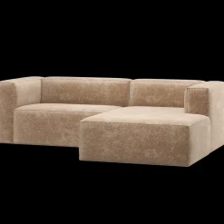 Hoekbanken-WOOOD Bean Chaise Longue Hoekbank Perzikroze