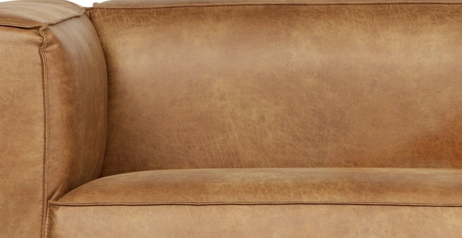 Leren Fauteuils-WOOOD Bean Fauteuil Cognac