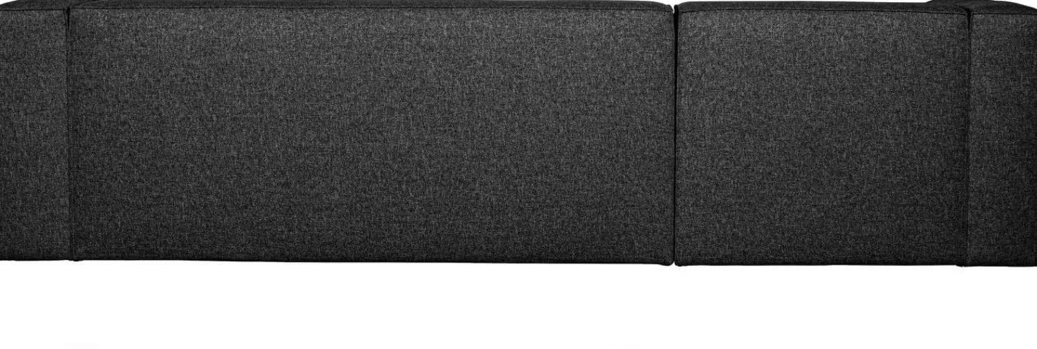 Hoekbanken-WOOOD Bean Gemeleerd Links Hoekbank Dark Grey